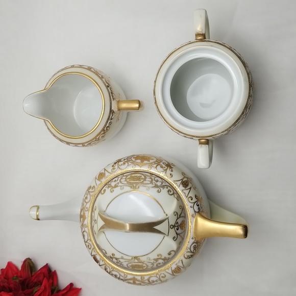 Noritake Christmas Ball Tea Set - Picture 2 of 16